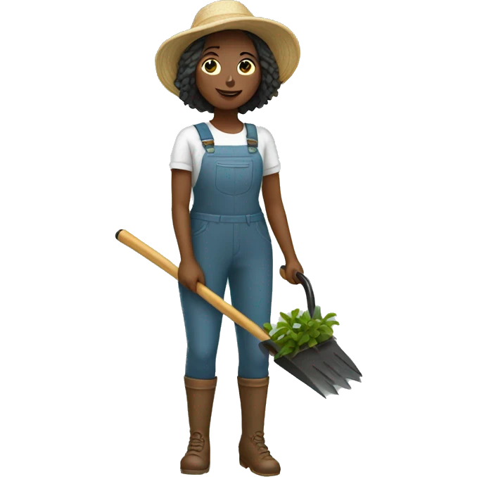 A gardening female emoji