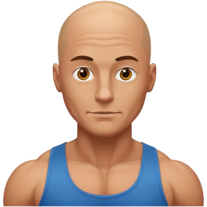 Sexy bald man emoji