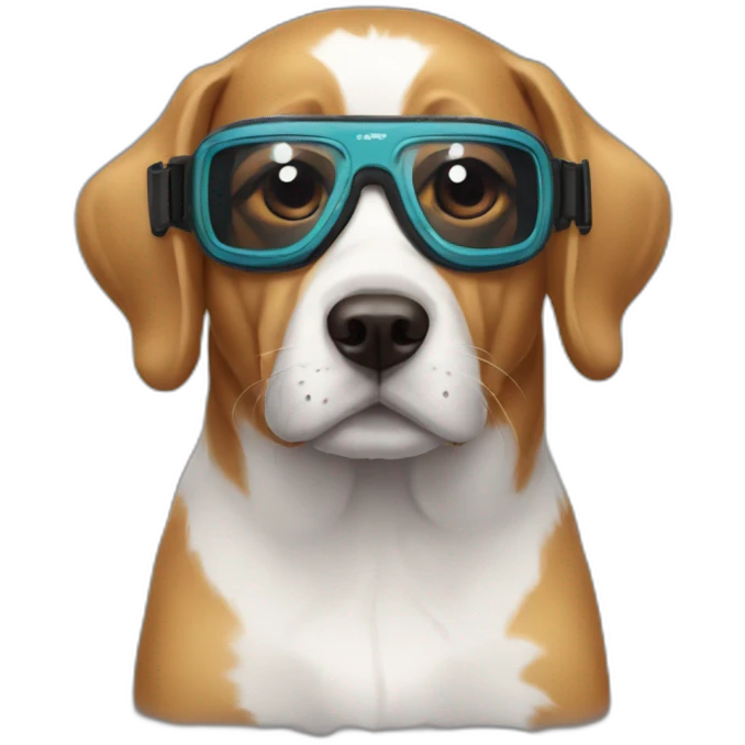 a dog wearing goggles emoji