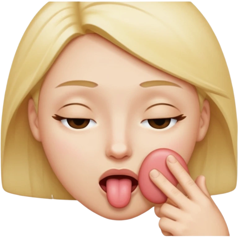 Eyes closed tongue out thumb to index finger emoji