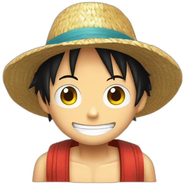 Luffy with straw hat emoji