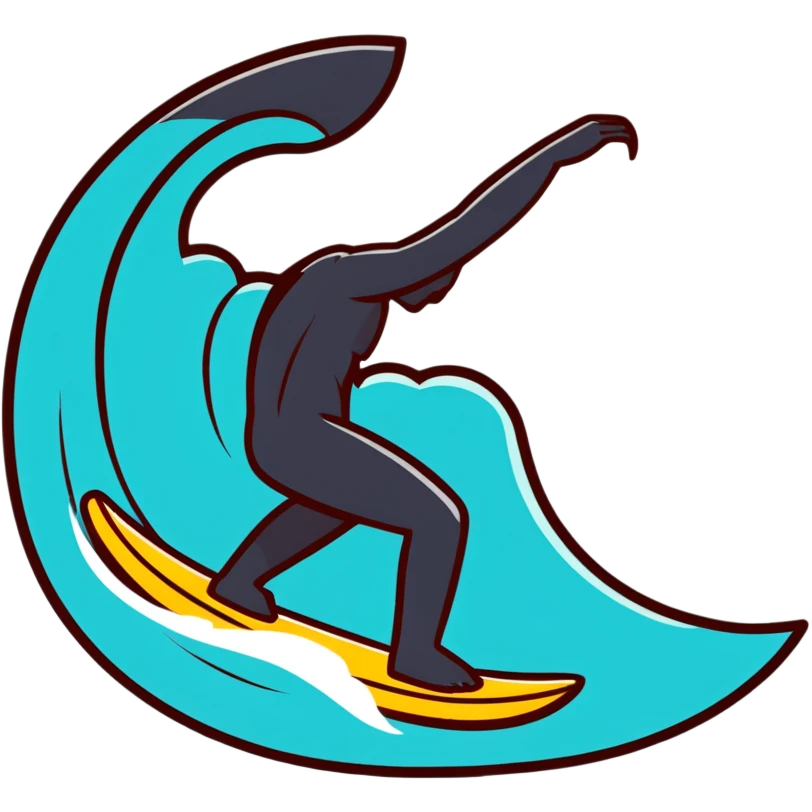 Bowing surfer emoji