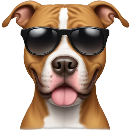 Pitbull wear sunglasses emoji