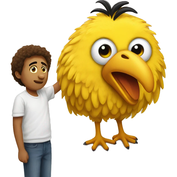 Big Bird with human emoji