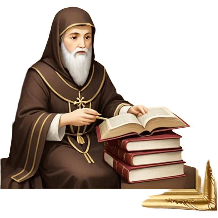 стопка книг коричневых оттенков с золотыми элементами. лежат друг на друге все закрытые. 3 штуки. 

 emoji