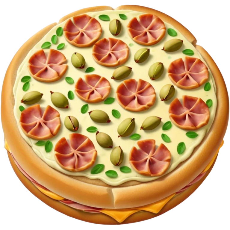 pistachio cream(main), jambon beurre(like flower), pizza emoji
