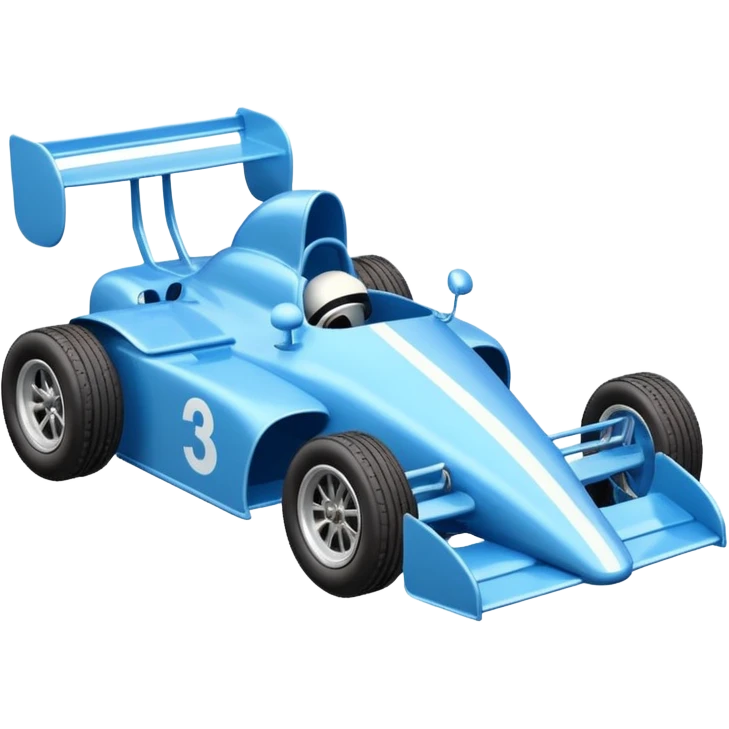 Light sparkling blue Antique-looking shopping cart (made of shopping cart material) race car with custom aero body and rear wing  emoji
