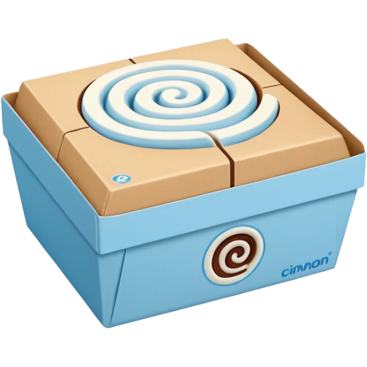 light blue cinnabon box emoji