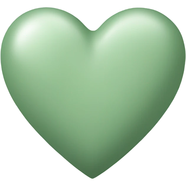 Sage green heart emoji