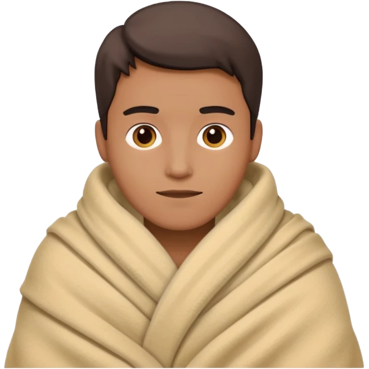 man wrapped in blanket











 emoji