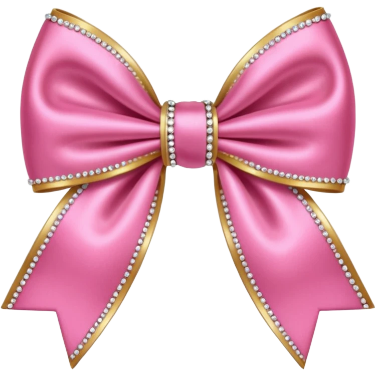 Pink bow with sparkles  emoji