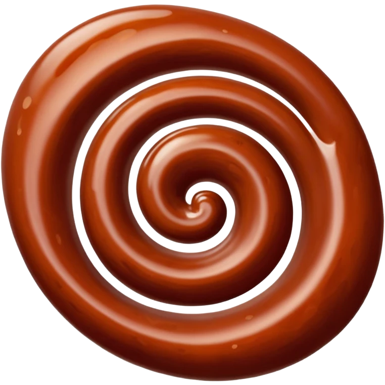 chipotle sauce, small swirl or spoonful, deep reddish-brown, rich smoky tone, smooth glossy, slightly thick, gentle ripples, dark specks, no bottle, dish, or garnish, soft lighting, emoji scale emoji