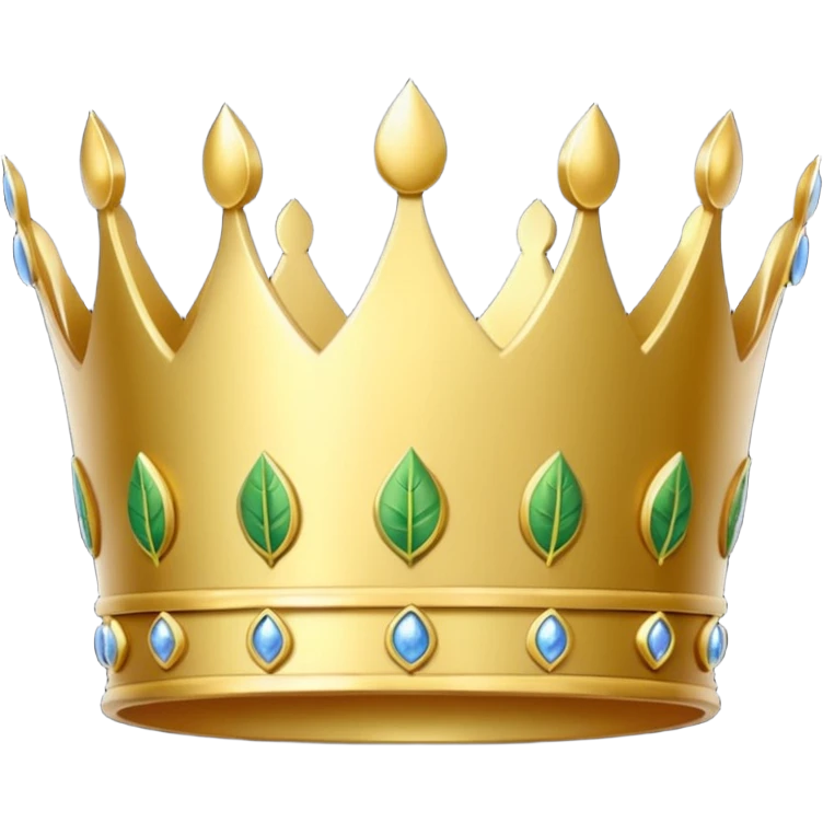 crown with leaf patterns emoji