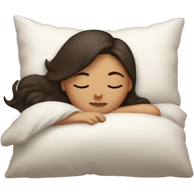 Brunette girl sleeping emoji