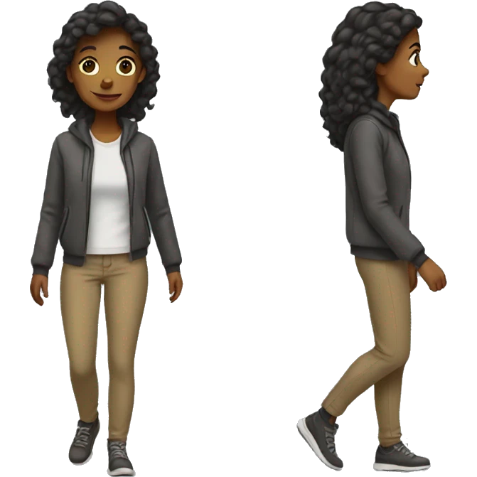 walk girl emoji