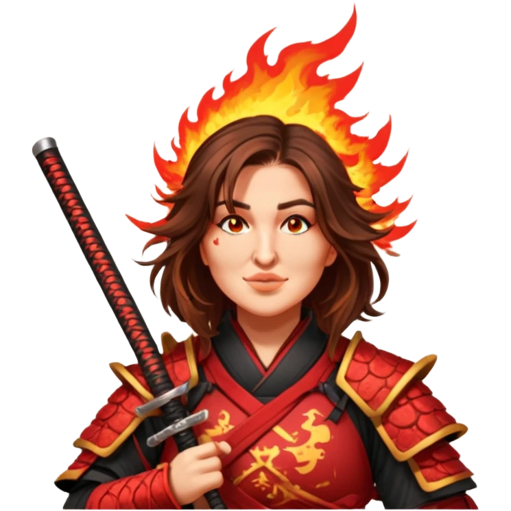 Fire-Wielding Samurai emoji