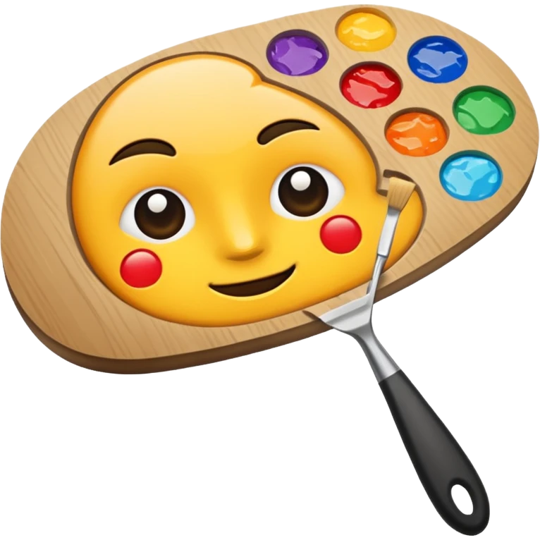 brush and palette knife emoji