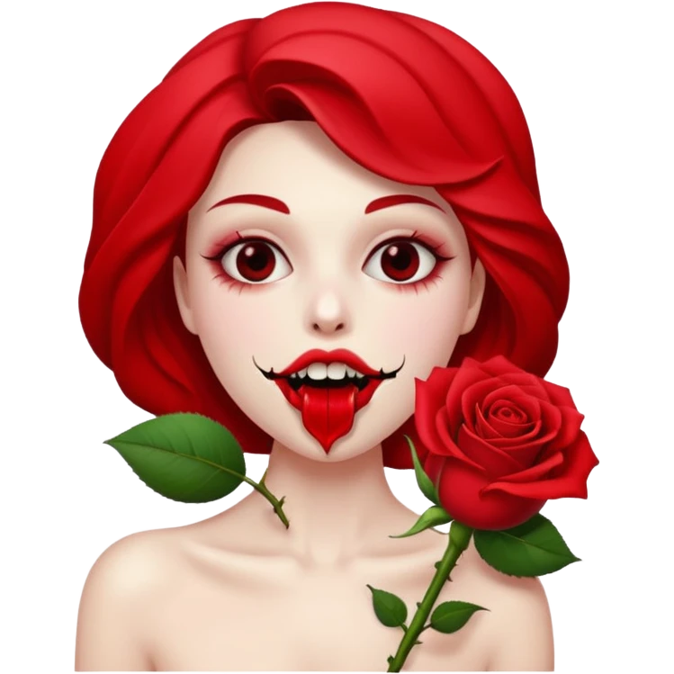 I want this emoji 💀 holding this in its mouth 🥀  emoji