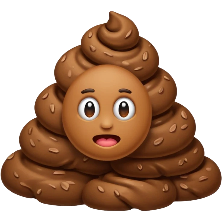 Poop with no face  emoji