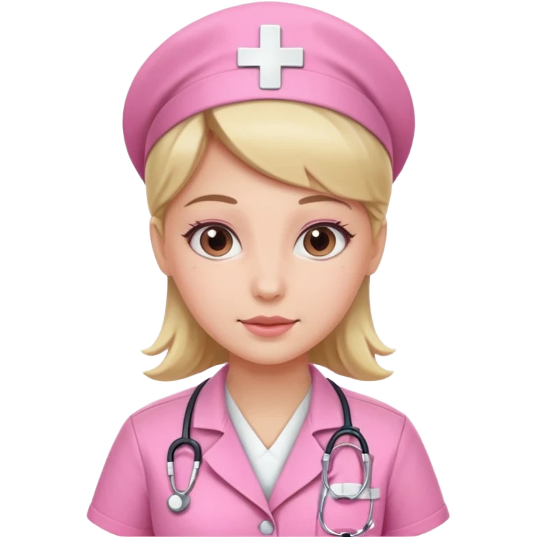 nurse with pink uniform emoji