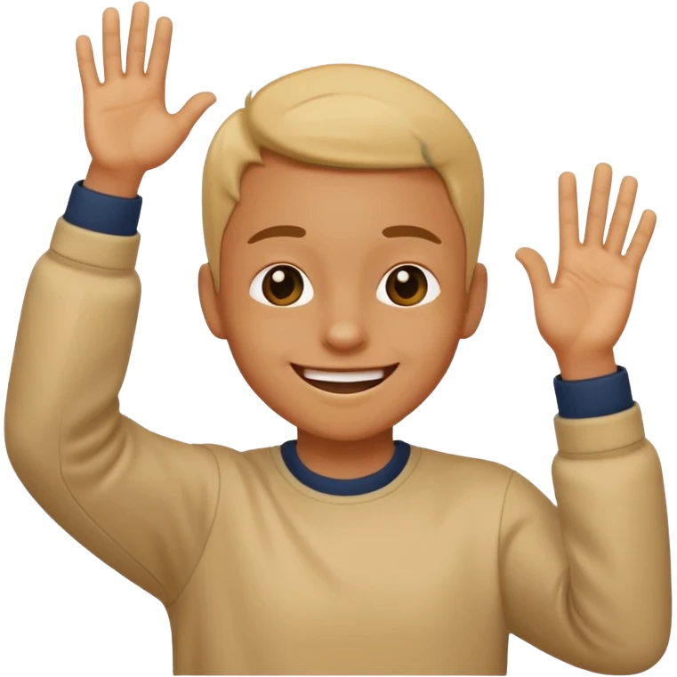 smile doing dab emoji