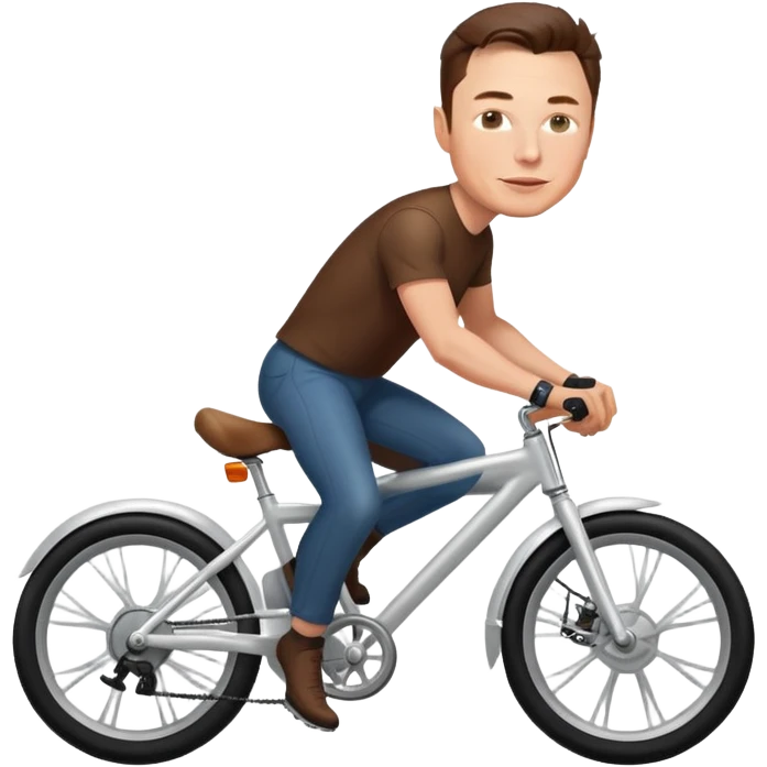 Elon Musk on a bike emoji
