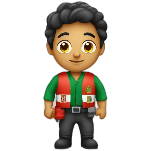 Portugese worker whit flag emoji