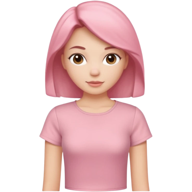 Rose-pink women’s top with short sleeves, soft fabric, gentle lighting, isolated on plain background. Complete plain, no textures. emoji