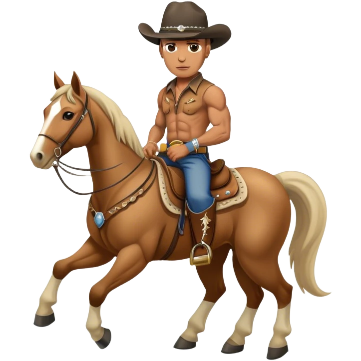 the rock on a horse emoji