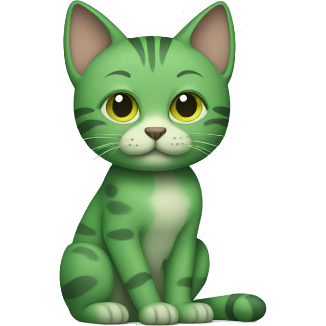 Green cat emoji