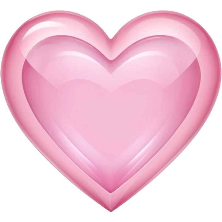 Cute pastel pink heart shaped crystal  emoji