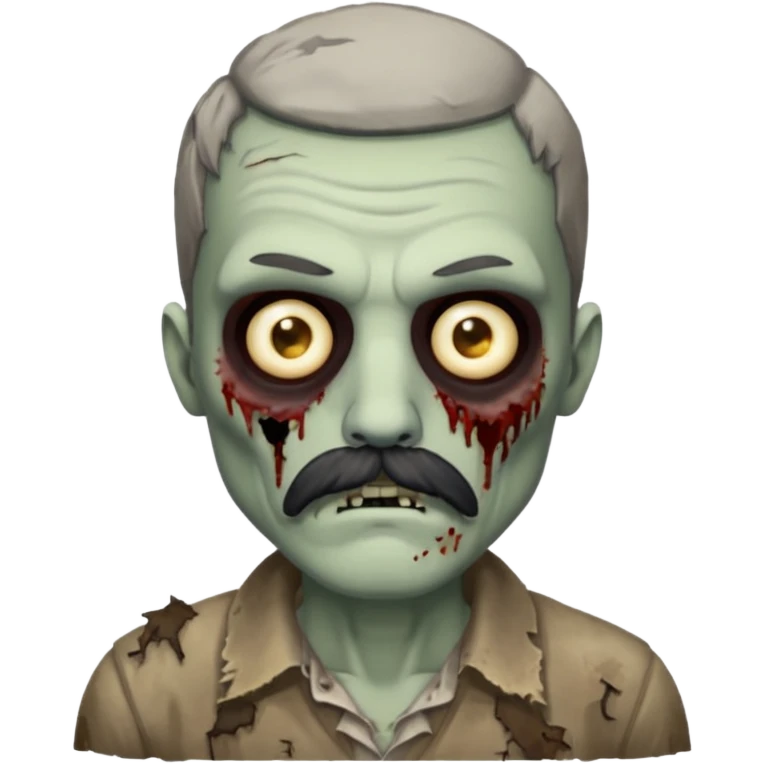 zombie with black mustache emoji