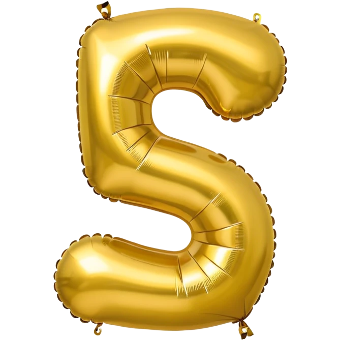 the number 2 in gold balloons emoji