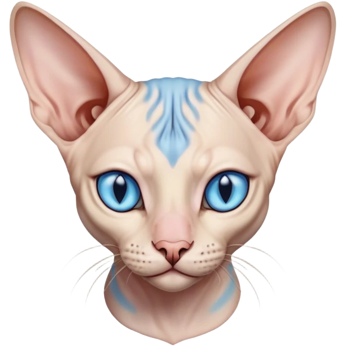 Sphynx cat with blue eyes  emoji