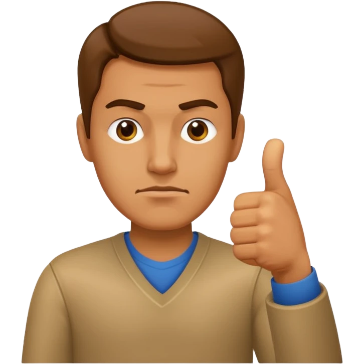 man giving a thumbs-down emoji