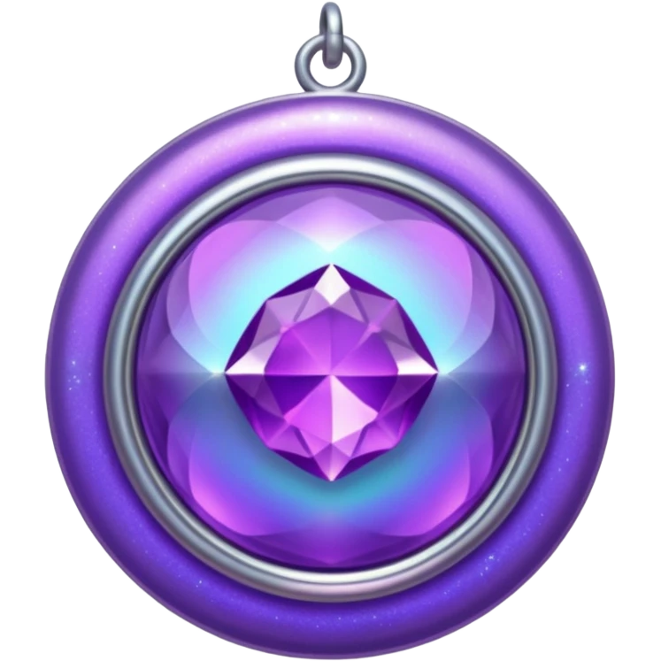 glitter purple amulet emoji