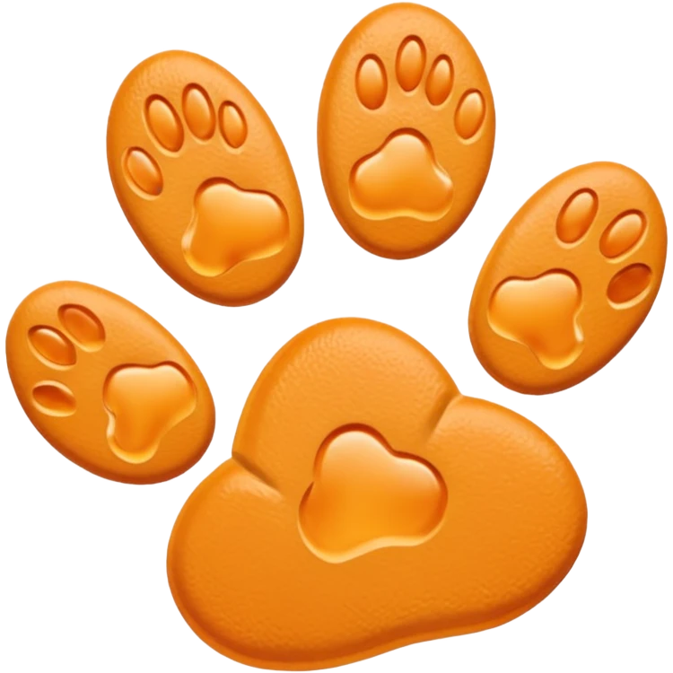 a very light pale pastel orange #FFDBBB pawprint emoji