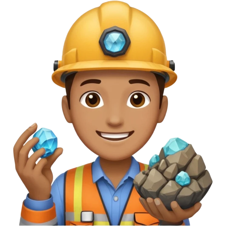 mineral rock fan geologist just face emoji