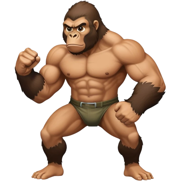 Can you make me look like I’m about to fight a gorilla emoji