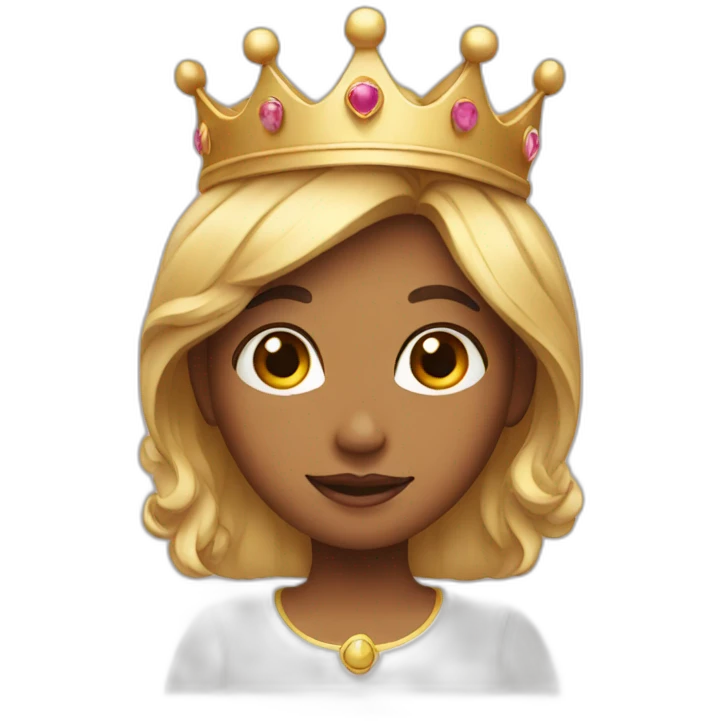 A girl with crown emoji