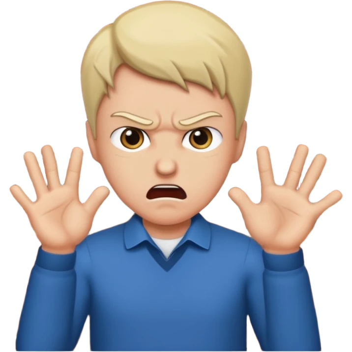 Someone arguing at a brick wall emoji