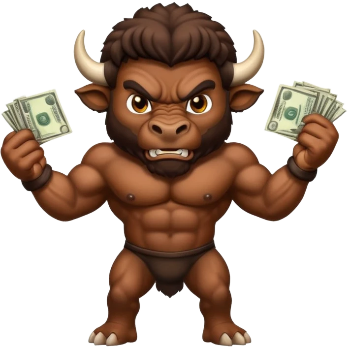 Angry buffalo, taking my money emoji
