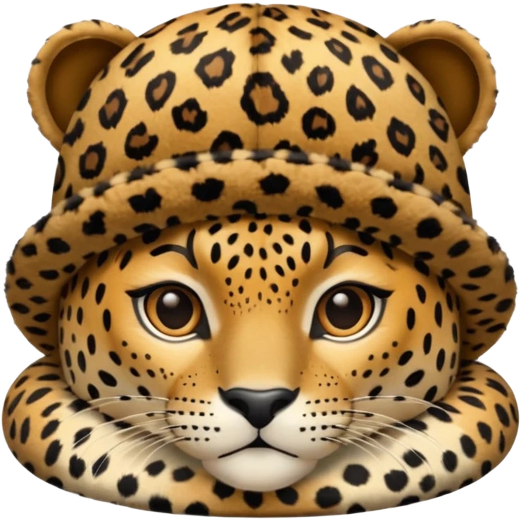 leopard print hat emoji