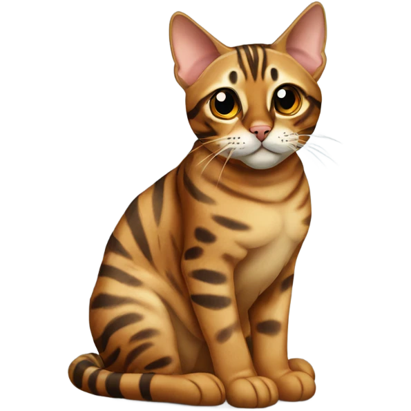 bengal cat sitting  emoji