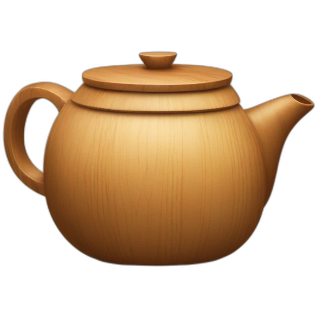 Teapot with wood emoji
