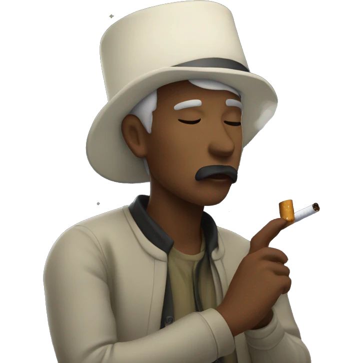 Smoking under stars emoji