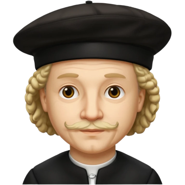 Rembrandt wear black berret hat emoji