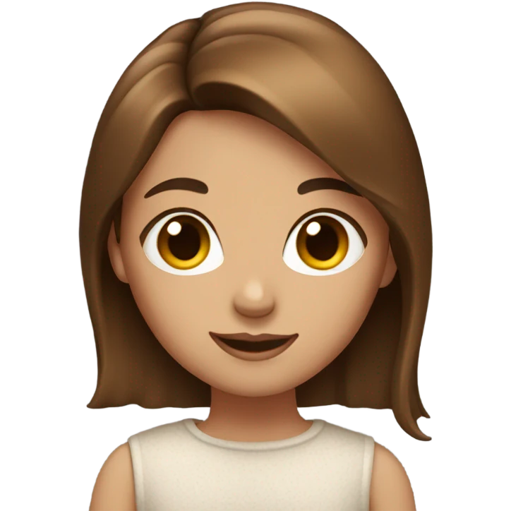 birthday girl brown hair  emoji