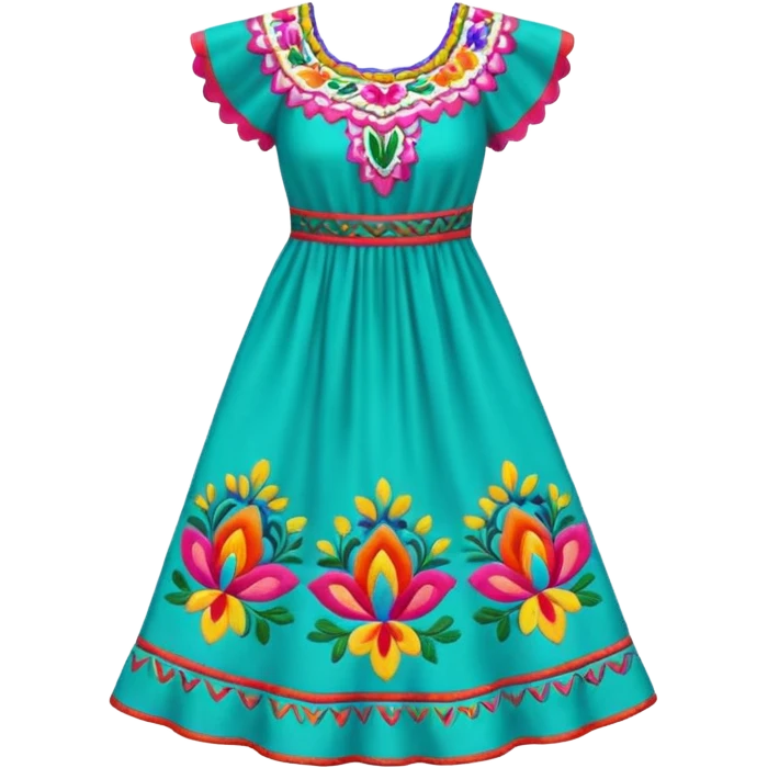 mexican patterned dress emoji