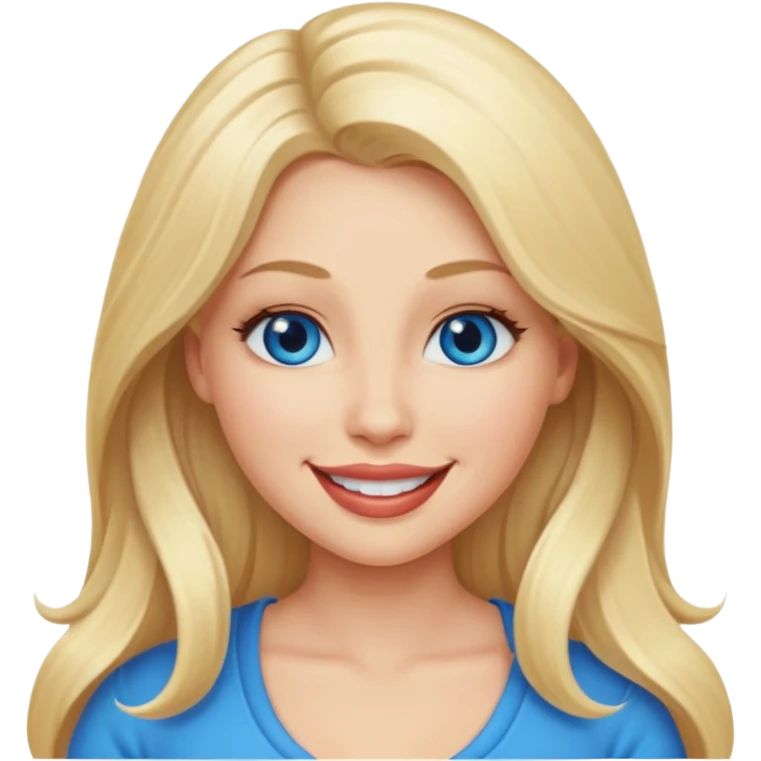 sluty blonde big boobs blue eyes long hair big lips emoji